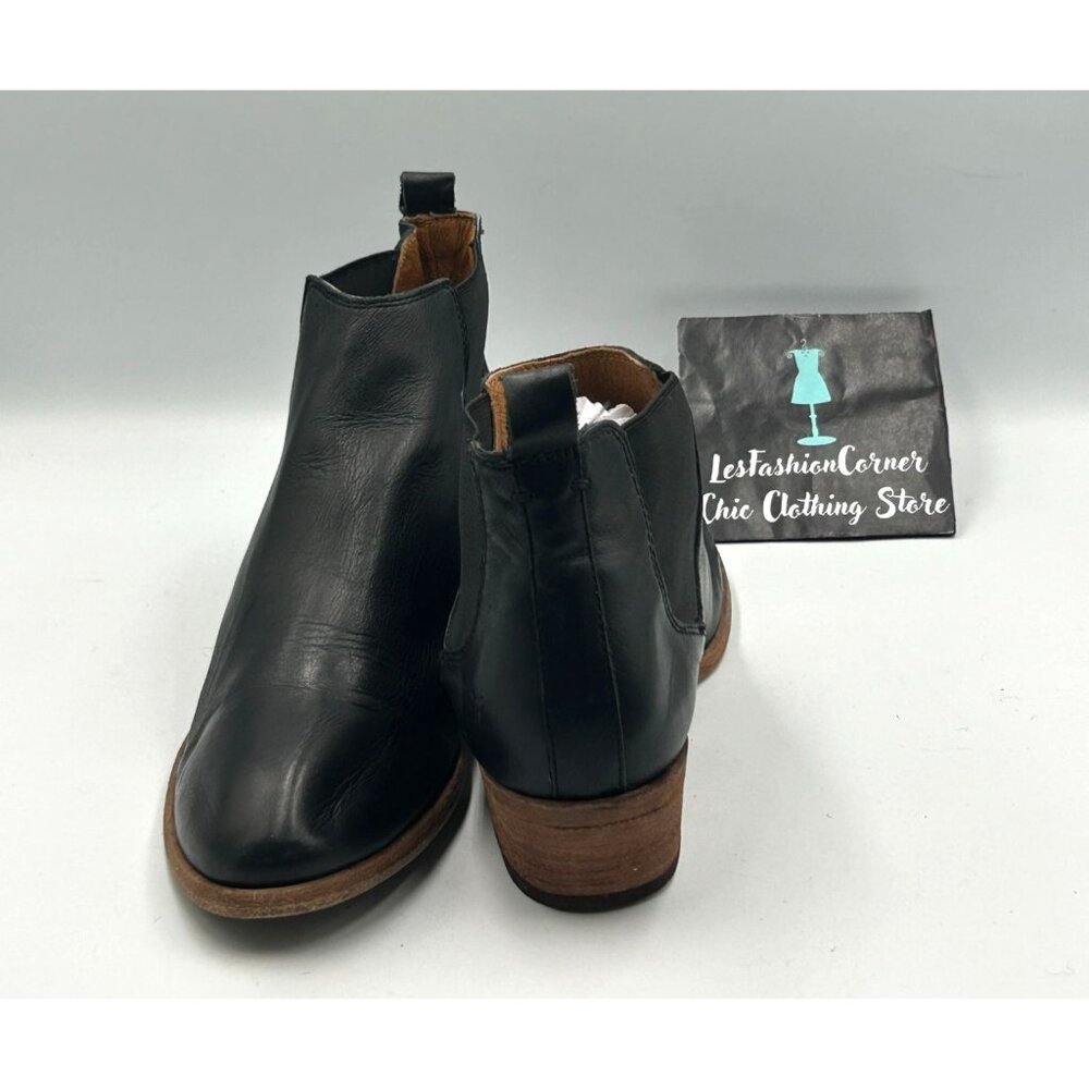 Frye Women's Black Leather Carson Chelsea Pull On Ankle Boots Size 9.5M 3250 - Picture 5 of 16